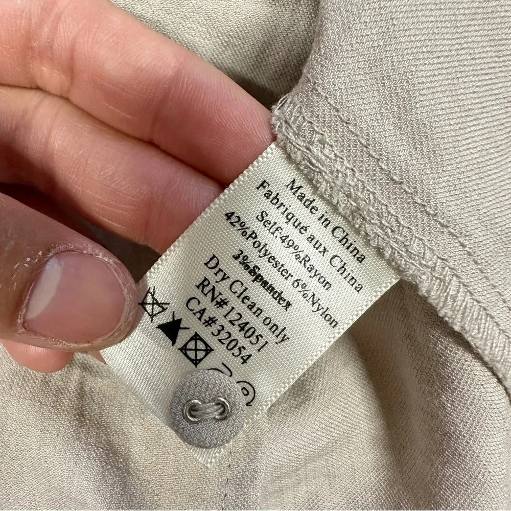 The Odells Ruffle Shoulder Long Sleeve Top Blouse in Beige Cottagecore Size S - Picture 12 of 14